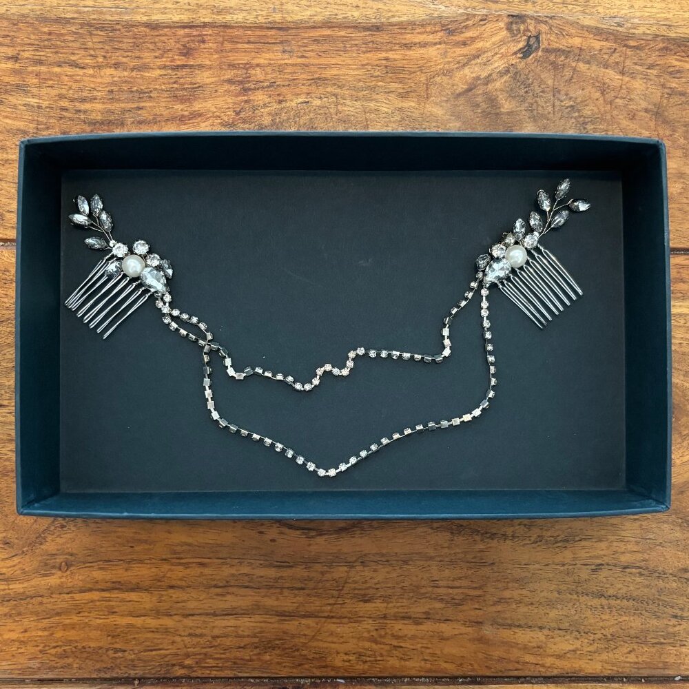 Silver Bridal Hair Chain